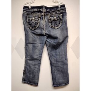 Suko Jeans blingy with thick contrast stitching